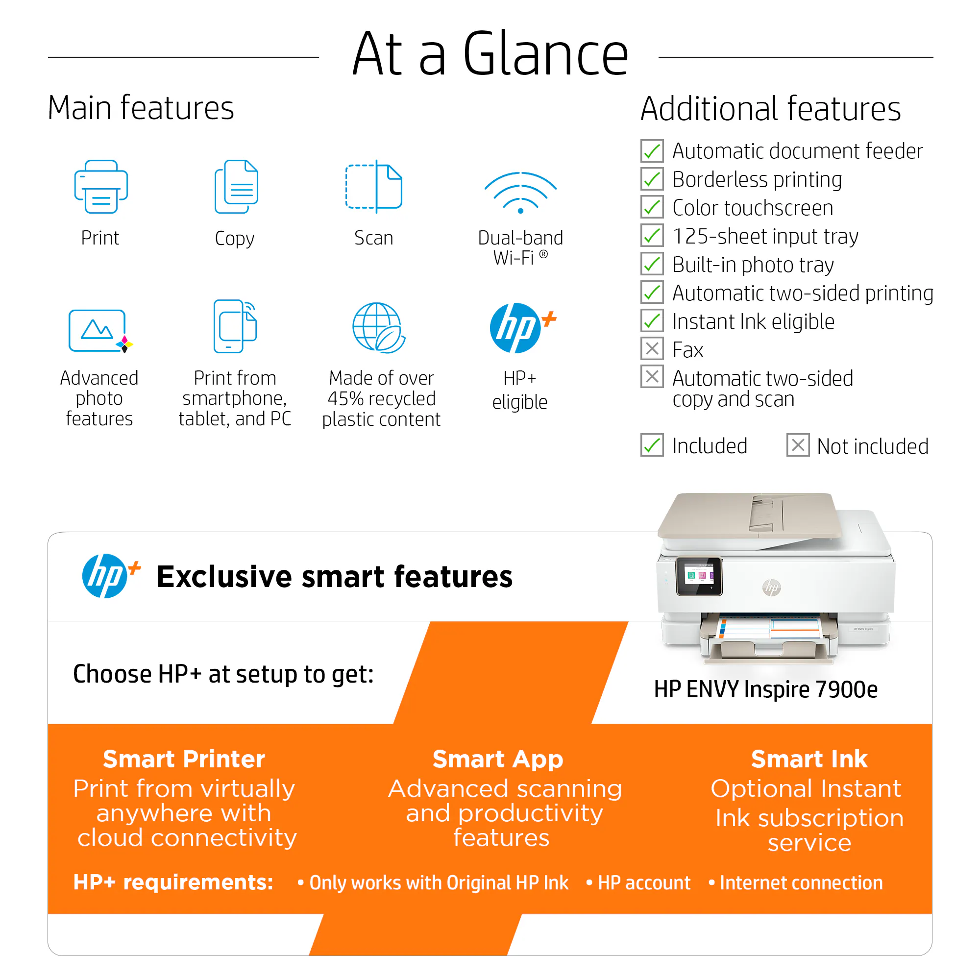 HP ENVY Inspire 7955e All-in-One Printer view 4